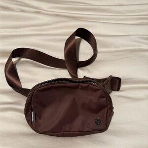 Brown Lululemon belt bag